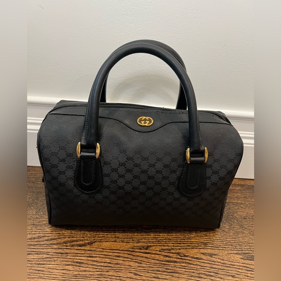 Gucci Vintage Black Boston Bag - Picture 1 of 14